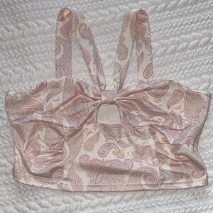 Paisley Print Halter Top